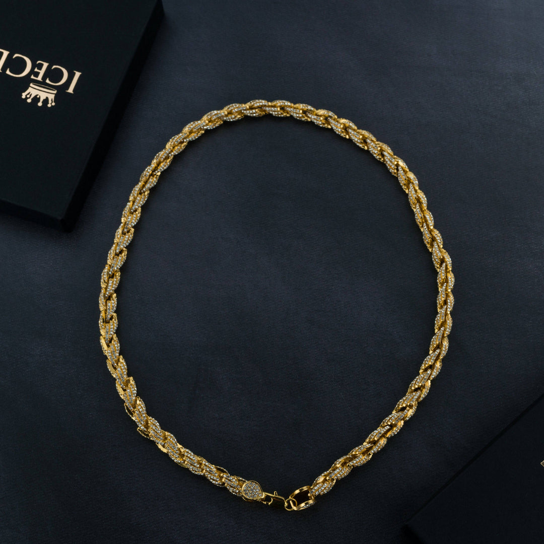 9mm Iced Rope Bracelet & Chain Bundle - ICECLIQUE JEWELRY