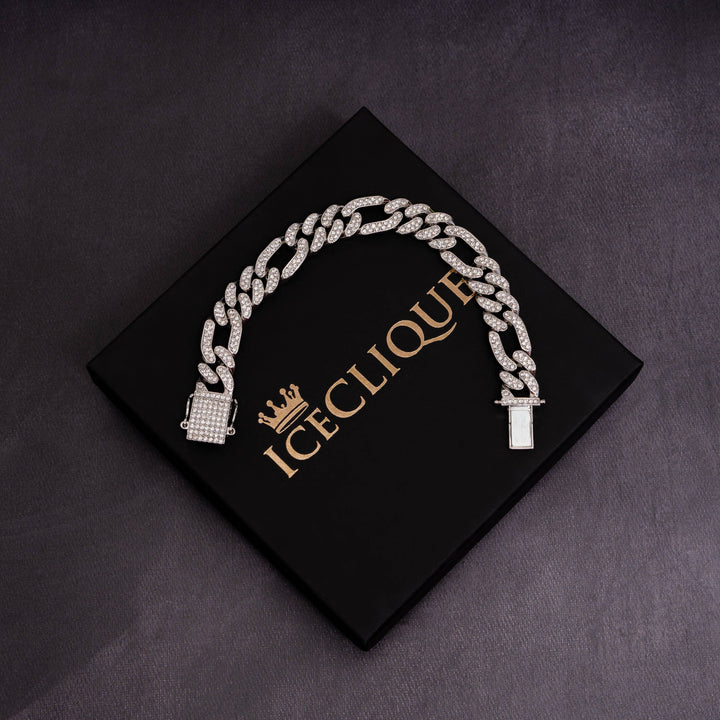 13mm Figaro & Cuban Link Bracelet - ICECLIQUE JEWELRY