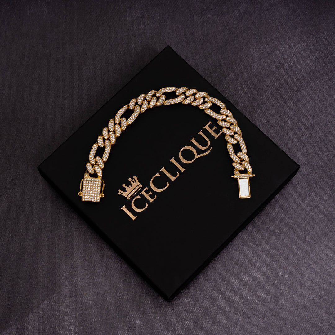 13mm Figaro & Cuban Link Bracelet - ICECLIQUE JEWELRY
