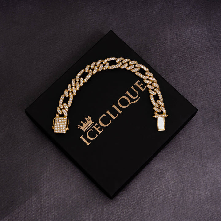 13mm Figaro & Cuban Link Bracelet - ICECLIQUE JEWELRY