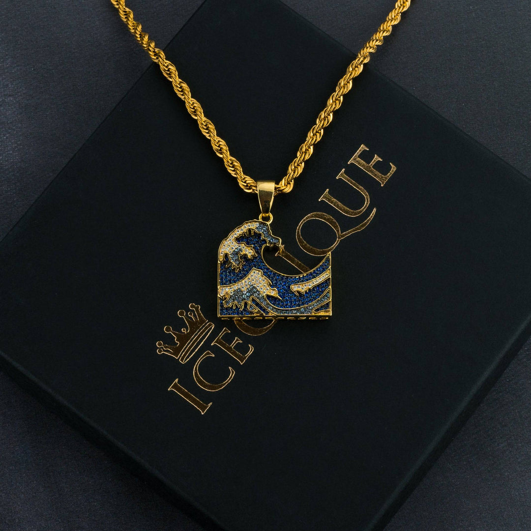 Iced Wave Pendant - ICECLIQUE JEWELRY