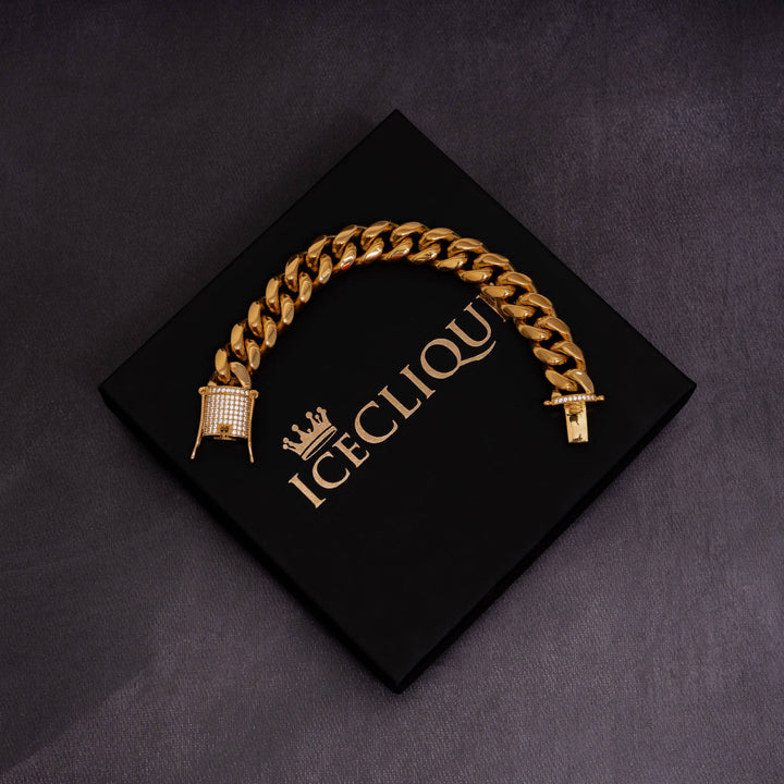 14mm Cuban Bracelet - ICECLIQUE JEWELRY