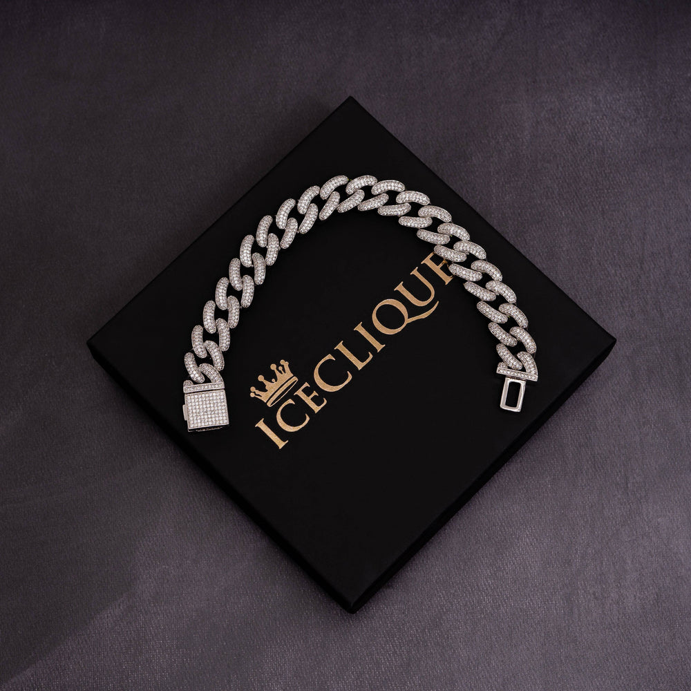 14mm Micro Setting Cuban Bracelet - ICECLIQUE JEWELRY