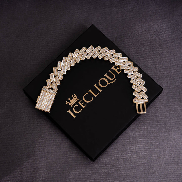 20mm Baguette Cuban Bracelet - ICECLIQUE JEWELRY