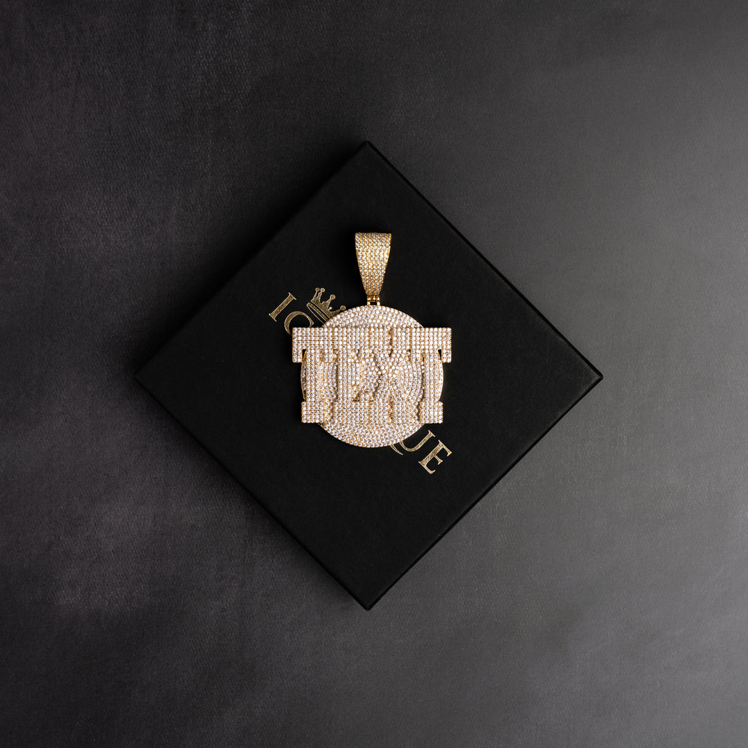 Custom Letter Round Pendant - ICECLIQUE JEWELRY