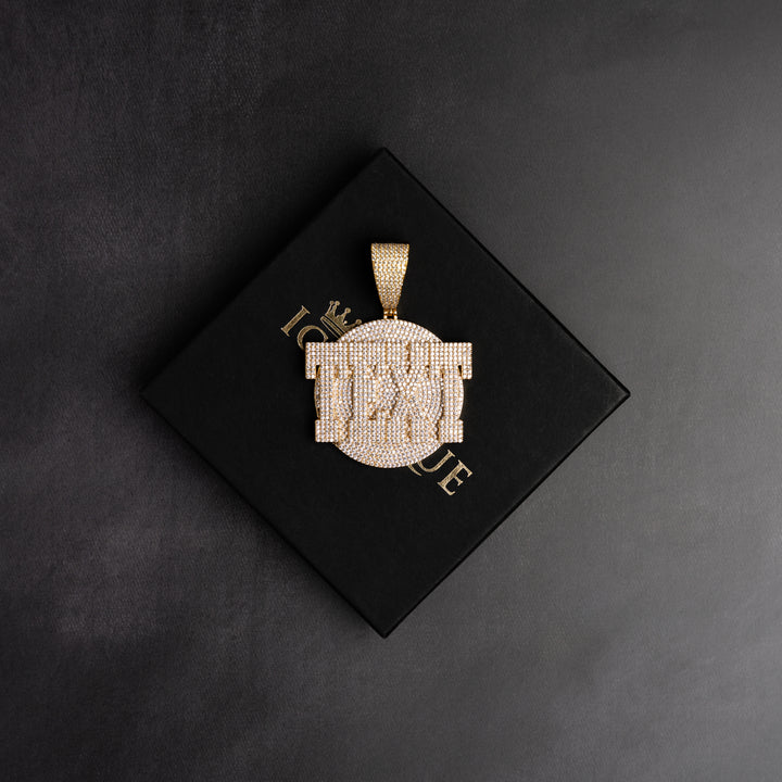 Custom Letter Round Pendant - ICECLIQUE JEWELRY