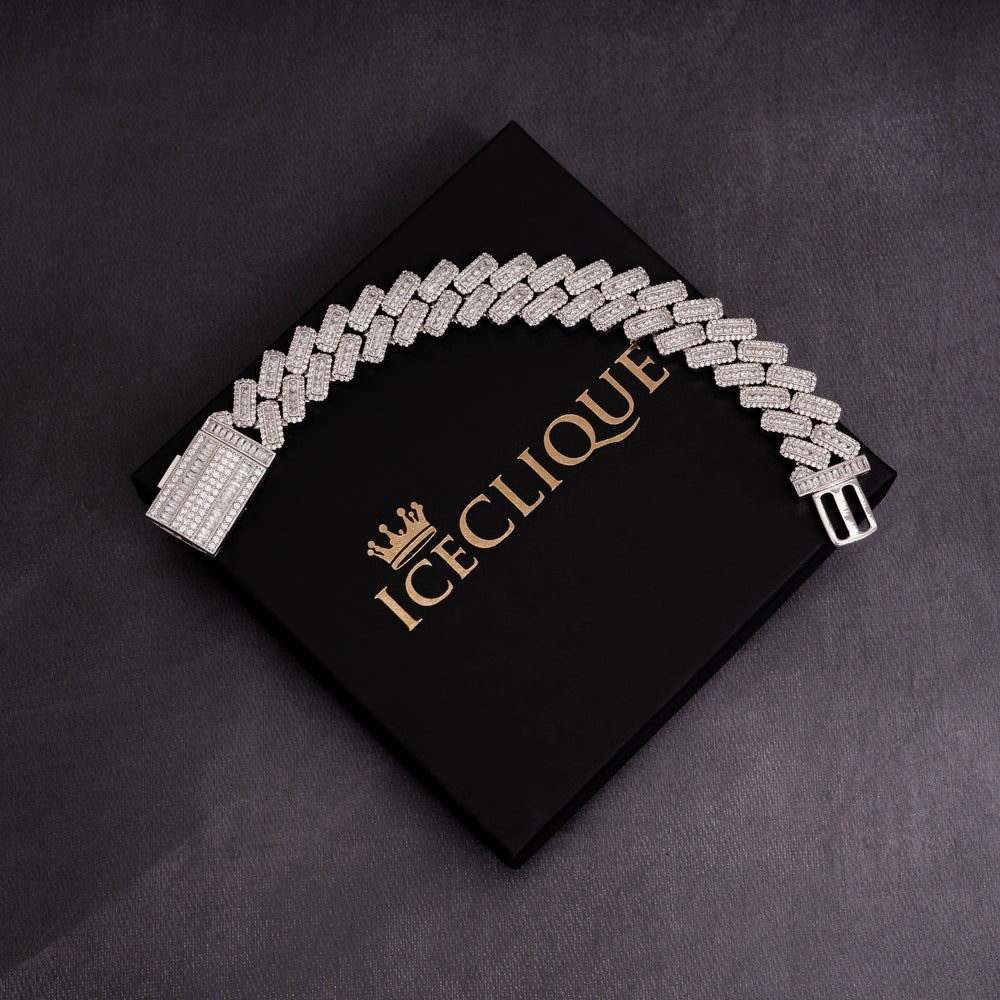 20mm Baguette Cuban Bracelet - ICECLIQUE JEWELRY