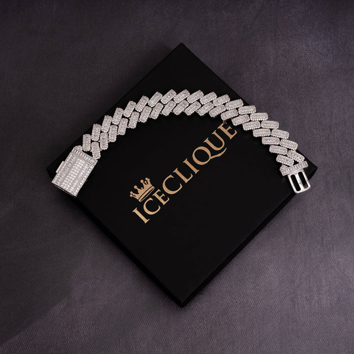 20mm Baguette Cuban Bracelet - ICECLIQUE JEWELRY