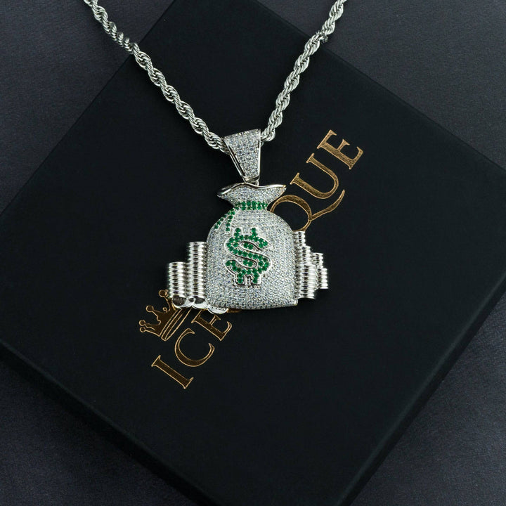 Money Stacks Pendant - ICECLIQUE JEWELRY