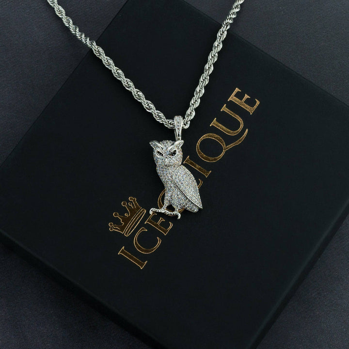Iced Owl Pendant - ICECLIQUE JEWELRY