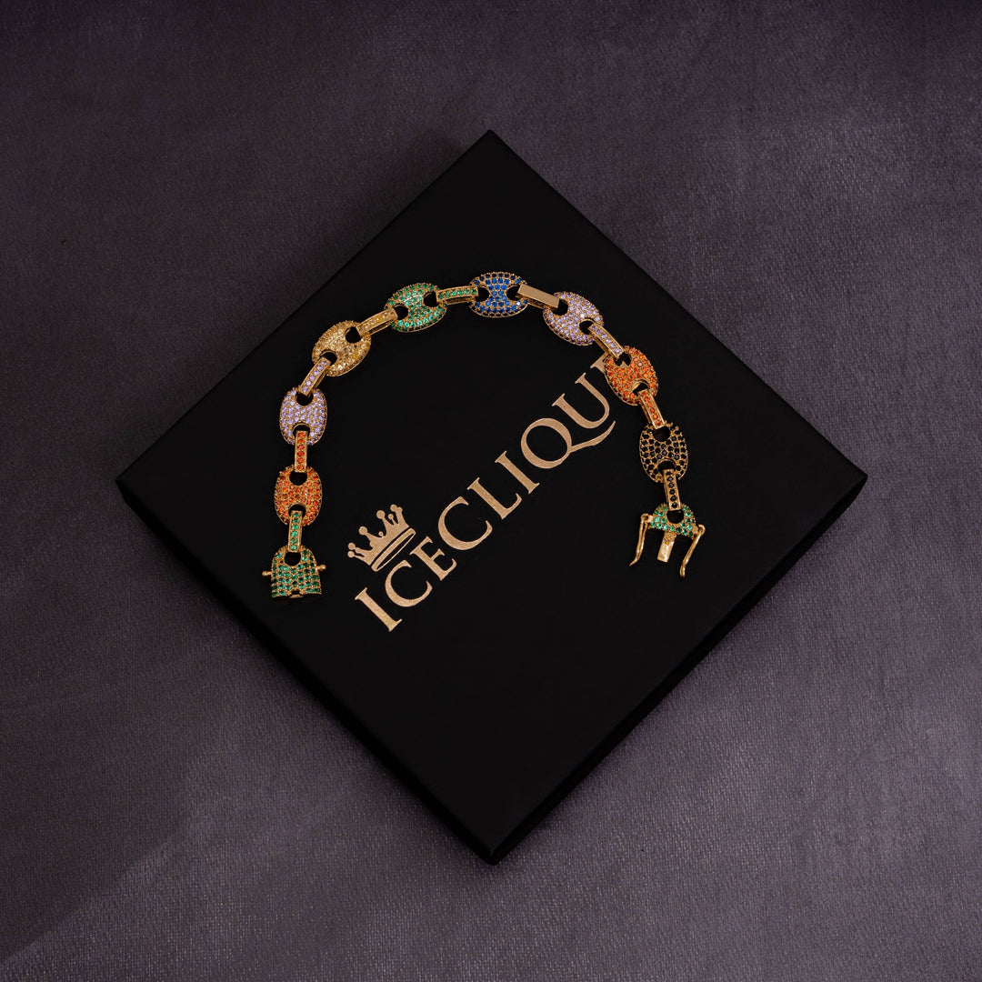 14mm Colored Gucci Link Bracelet - ICECLIQUE JEWELRY
