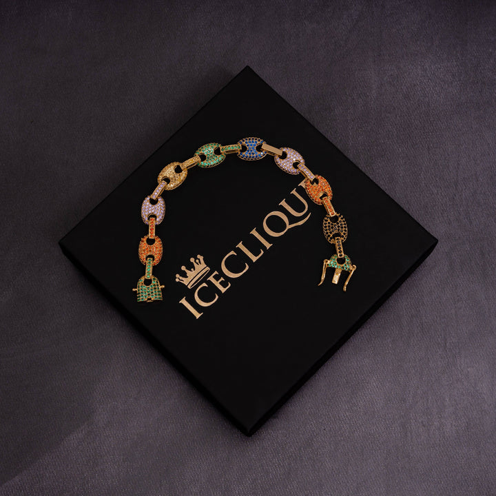 14mm Colored Gucci Link Bracelet - ICECLIQUE JEWELRY