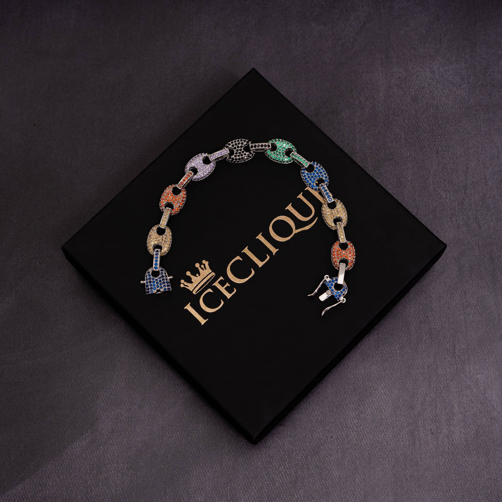 14mm Colored Gucci Link Bracelet - ICECLIQUE JEWELRY