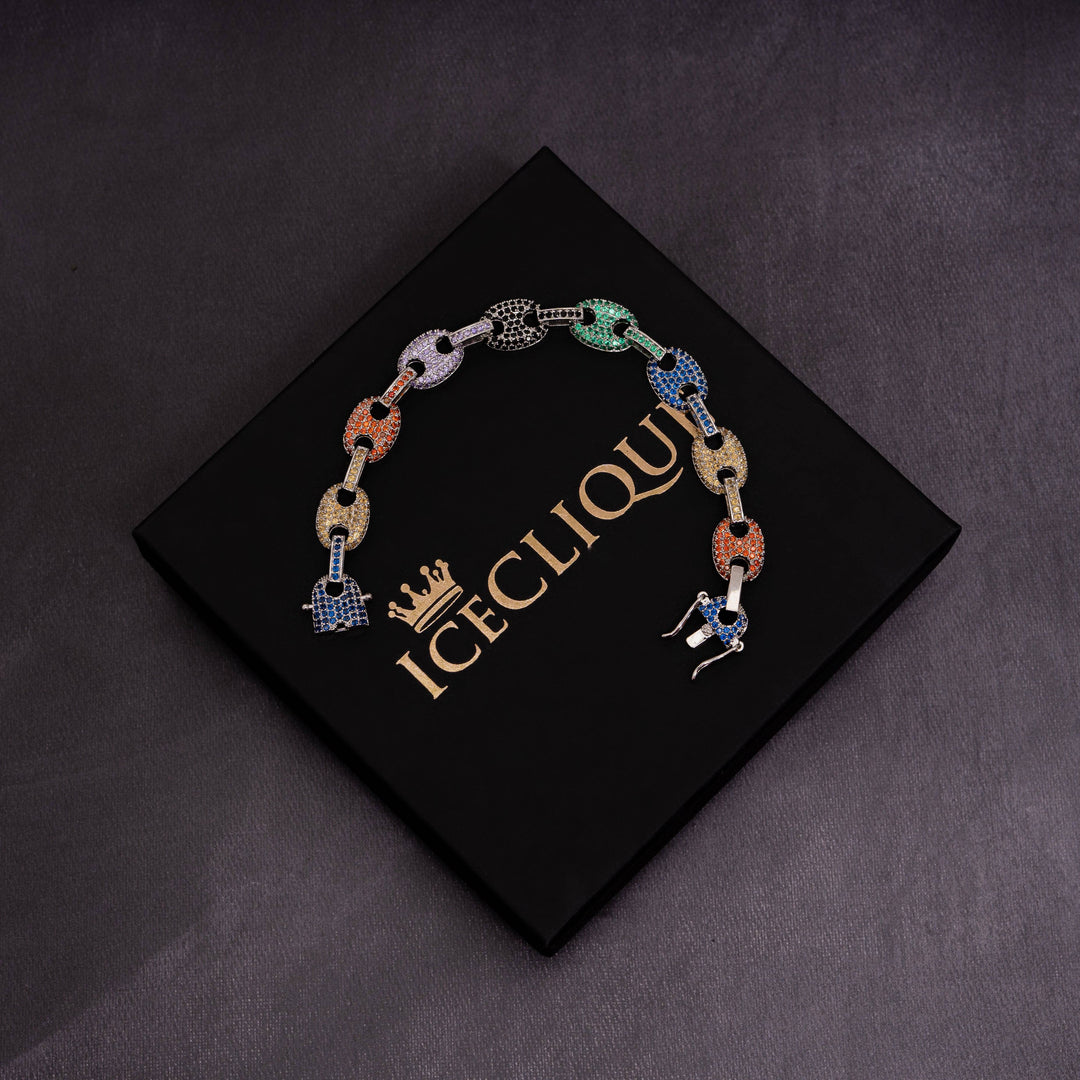 14mm Colored Gucci Link Bracelet - ICECLIQUE JEWELRY