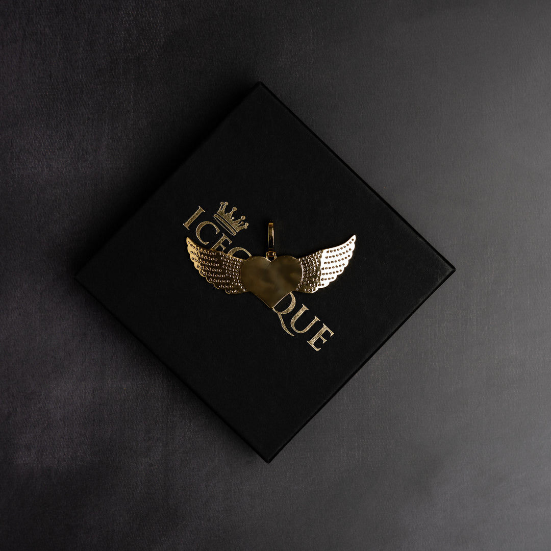 Winged Heart Shaped Custom Photo Pendant - ICECLIQUE JEWELRY