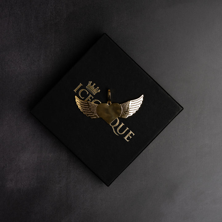 Winged Heart Shaped Custom Photo Pendant - ICECLIQUE JEWELRY