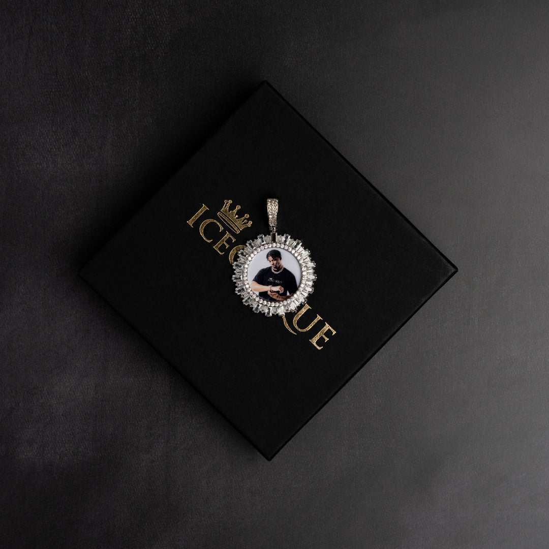 Iced Baguette Custom Photo Pendant - ICECLIQUE JEWELRY