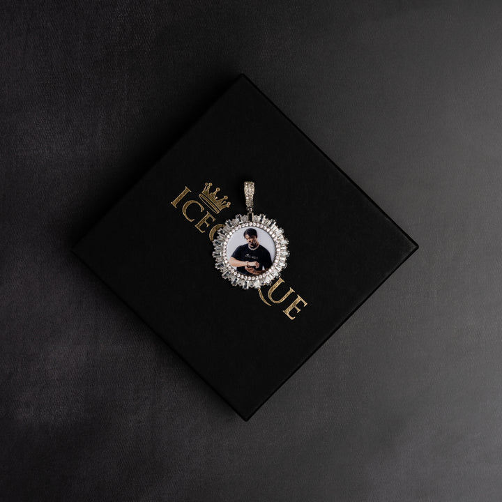 Iced Baguette Custom Photo Pendant - ICECLIQUE JEWELRY