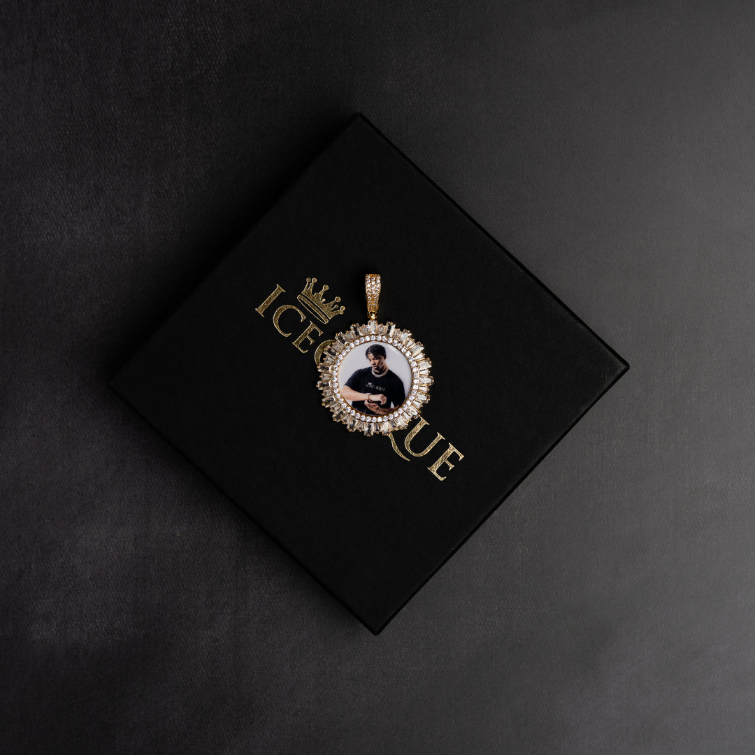Iced Baguette Custom Photo Pendant - ICECLIQUE JEWELRY