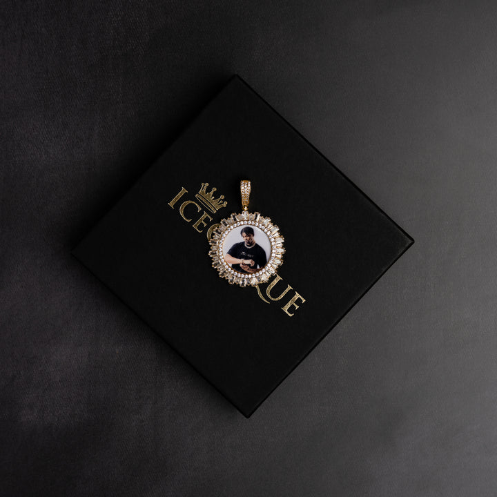 Iced Baguette Custom Photo Pendant - ICECLIQUE JEWELRY