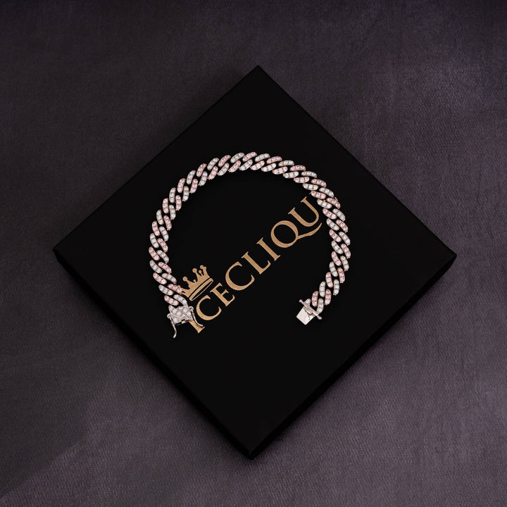 9mm Rose Gold Prong Bracelet - ICECLIQUE JEWELRY