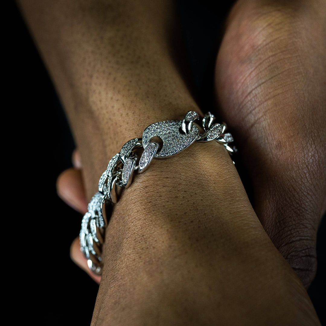 12mm Mixed Color Cuban Bracelet - ICECLIQUE JEWELRY