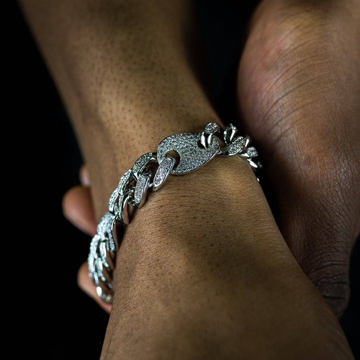 12mm Mixed Color Cuban Bracelet - ICECLIQUE JEWELRY