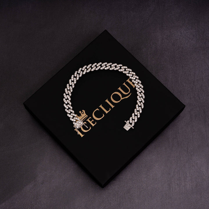 9mm Rose Gold Prong Bracelet - ICECLIQUE JEWELRY