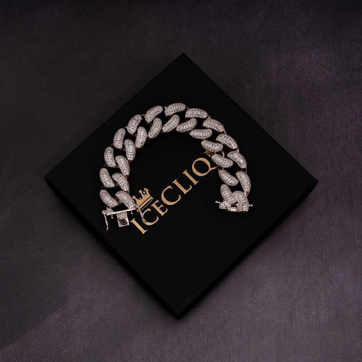 22mm Baguette Cuban Bracelet - ICECLIQUE JEWELRY