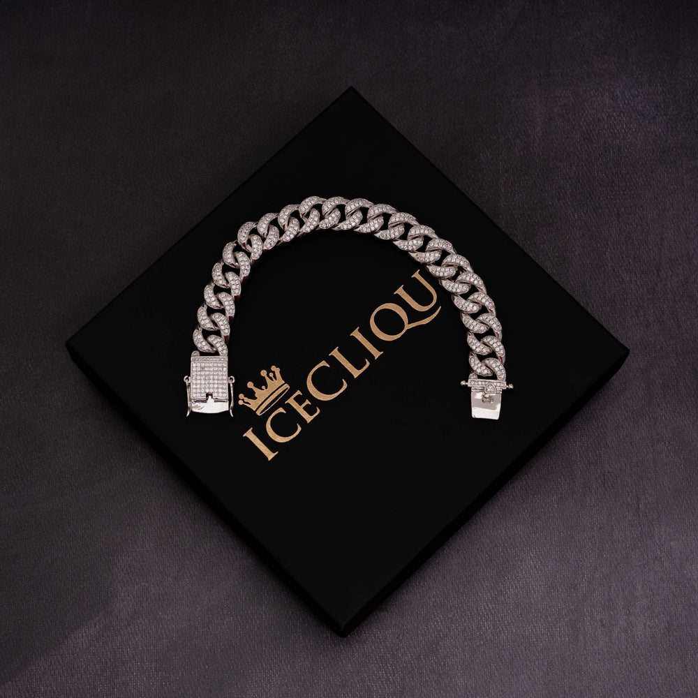 14mm Iced Cuban Bracelet - ICECLIQUE JEWELRY