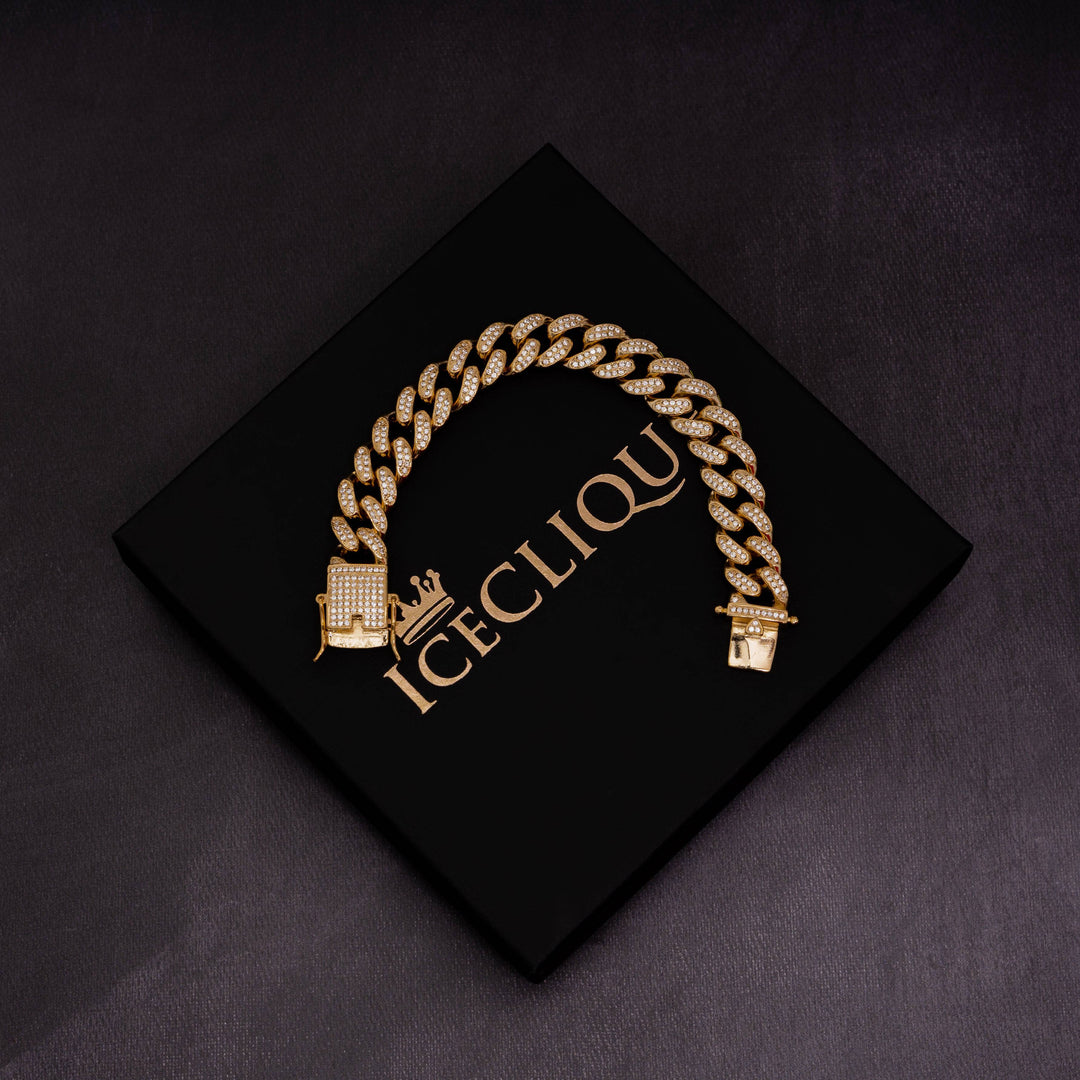 14mm Iced Cuban Bracelet - ICECLIQUE JEWELRY