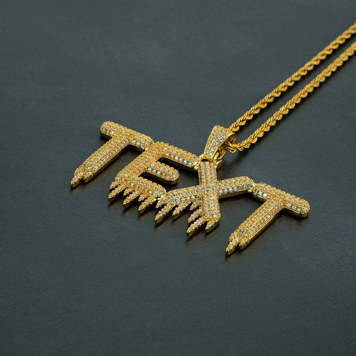 Custom Frosty Letter Pendant - ICECLIQUE JEWELRY