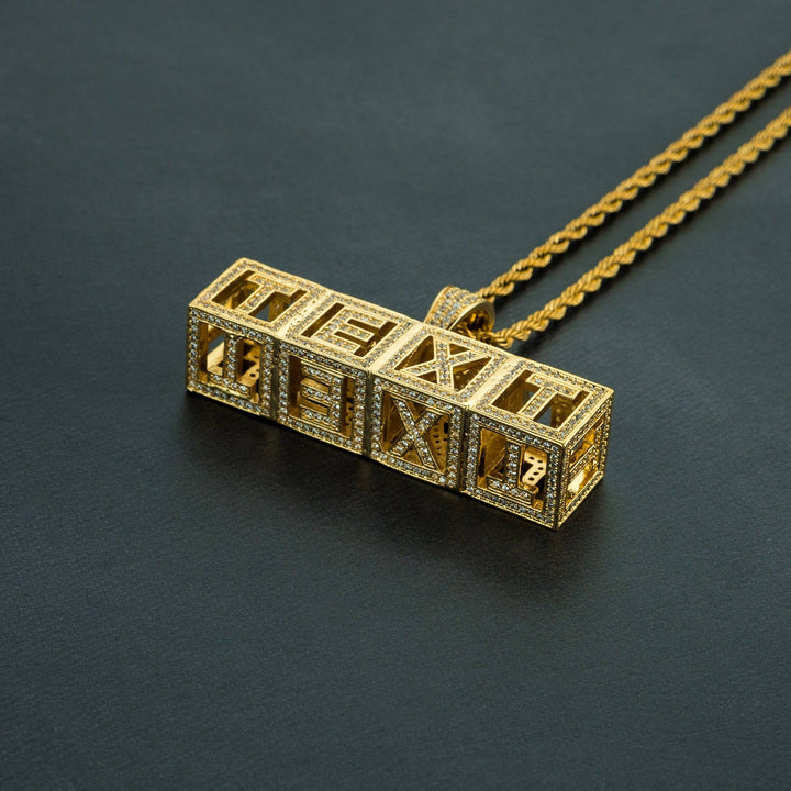 Custom Boxed Letter Pendant - ICECLIQUE JEWELRY