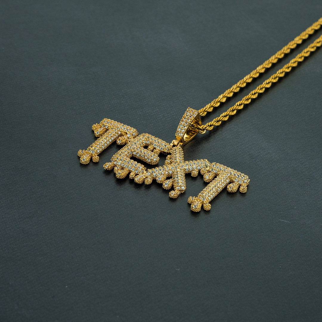 Custom Drip Letter Pendant - ICECLIQUE JEWELRY