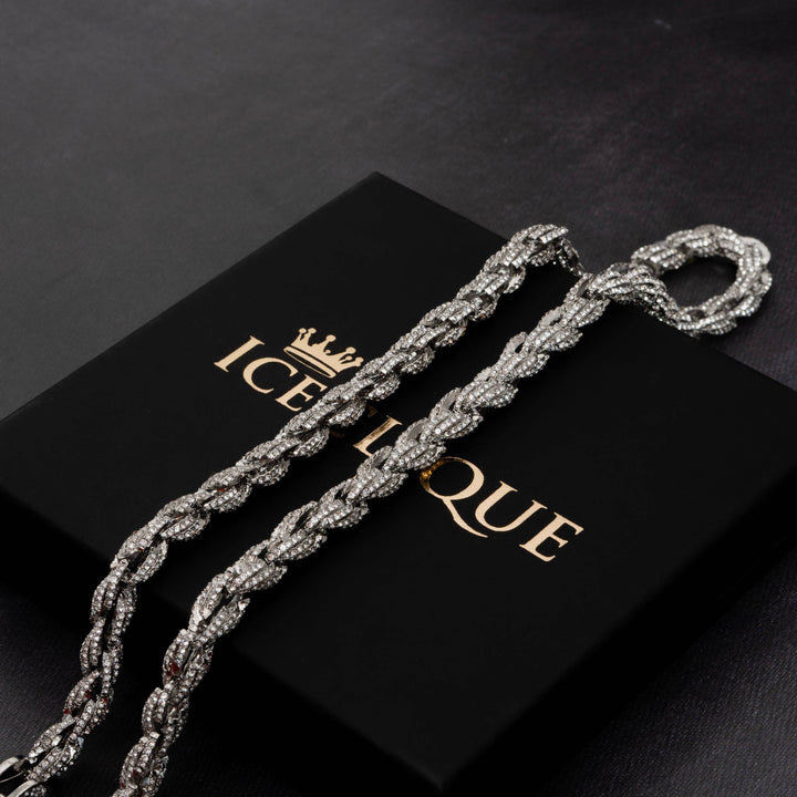 9mm Iced Rope Chain - ICECLIQUE JEWELRY