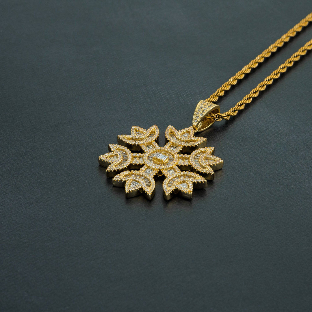 Baguette Snowflake Pendant - ICECLIQUE JEWELRY