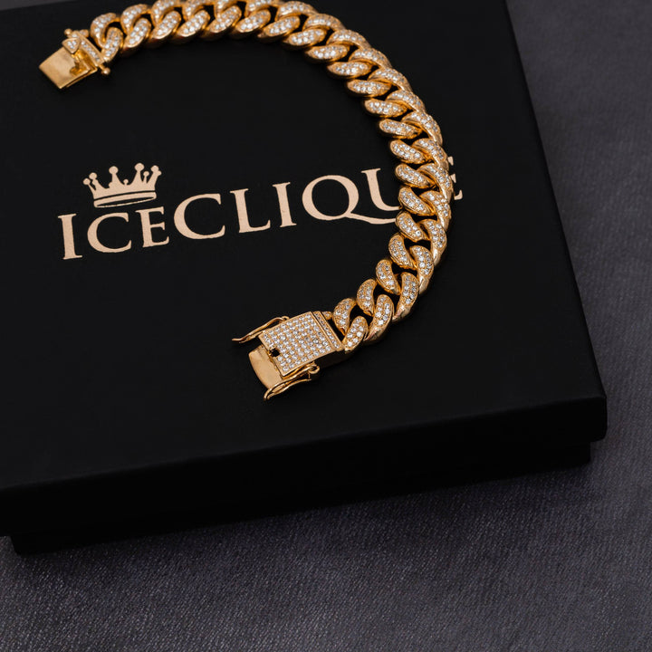 14mm Iced Cuban Bracelet - ICECLIQUE JEWELRY