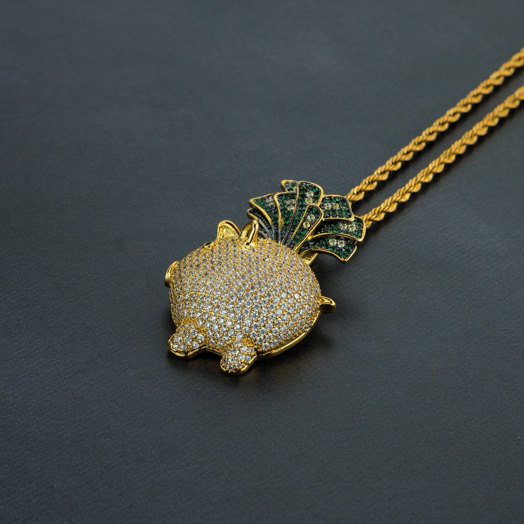 Iced Piggy Bank Pendant - ICECLIQUE JEWELRY