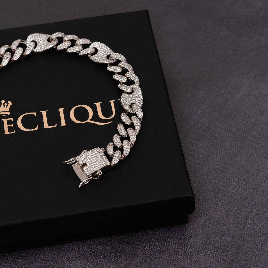 12mm Mixed Color Cuban Bracelet - ICECLIQUE JEWELRY
