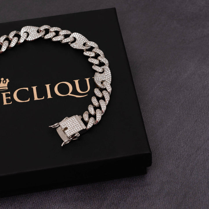 12mm Mixed Color Cuban Bracelet - ICECLIQUE JEWELRY