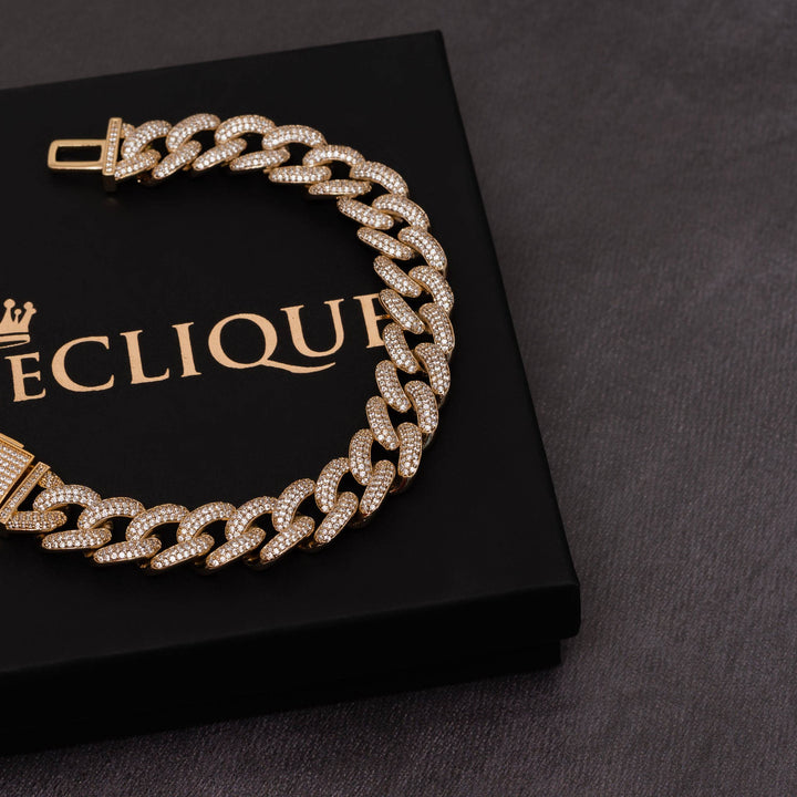 14mm Micro Setting Cuban Bracelet - ICECLIQUE JEWELRY