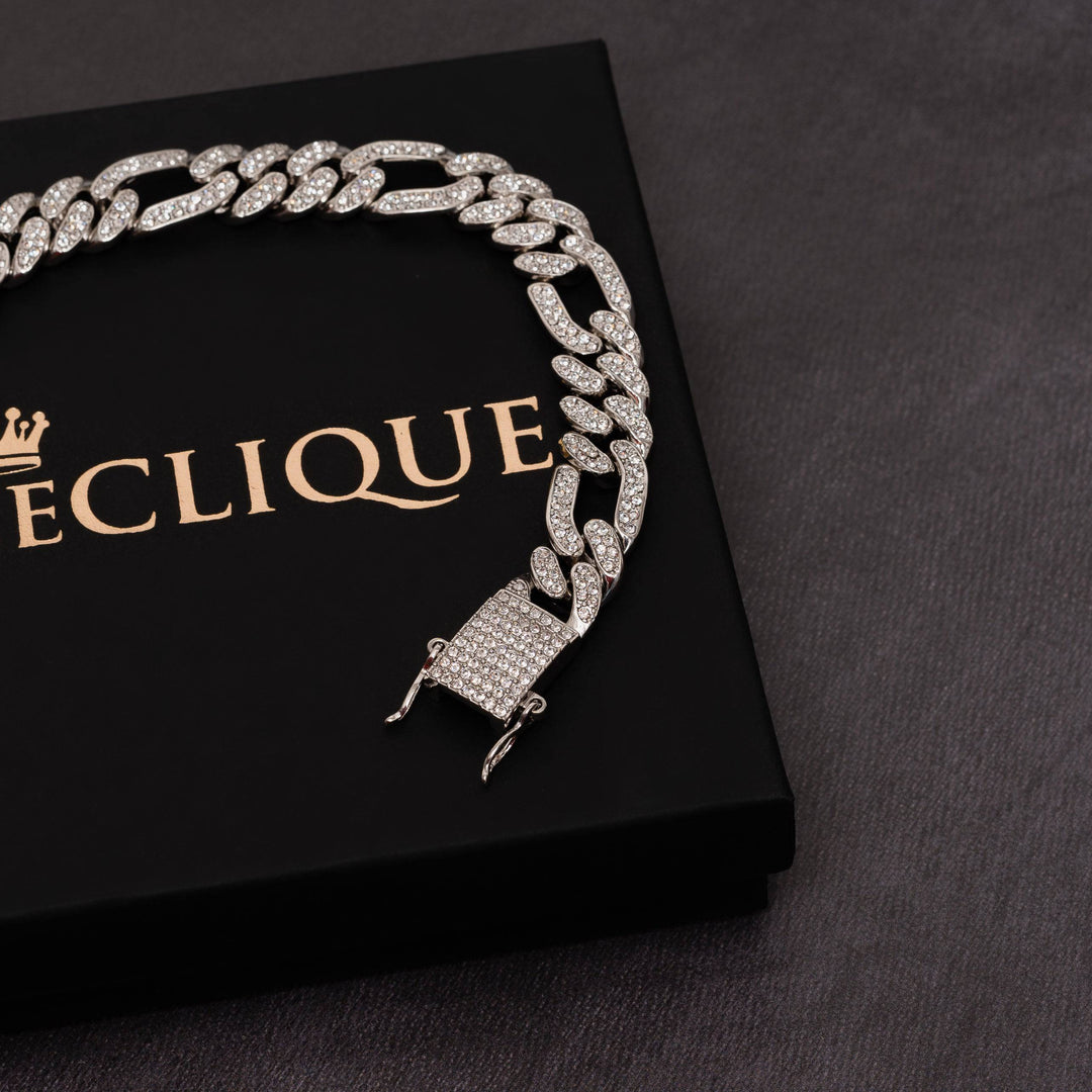 13mm Figaro & Cuban Link Bracelet - ICECLIQUE JEWELRY