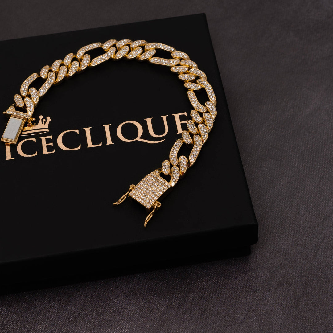 13mm Figaro & Cuban Link Bracelet - ICECLIQUE JEWELRY