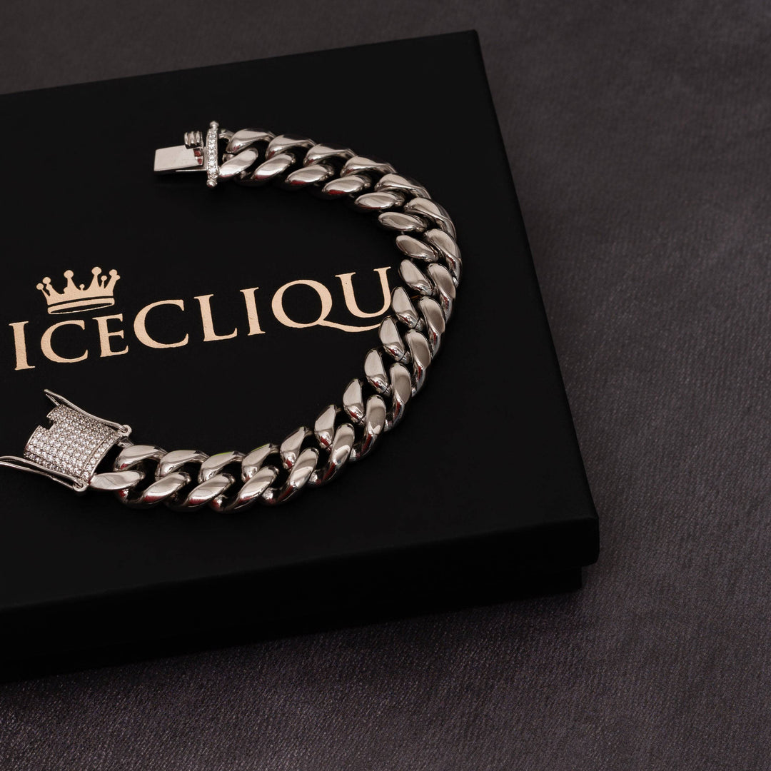 14mm Cuban Bracelet - ICECLIQUE JEWELRY
