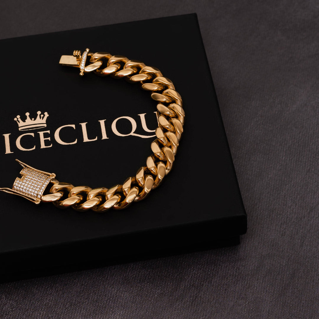 14mm Cuban Bracelet - ICECLIQUE JEWELRY