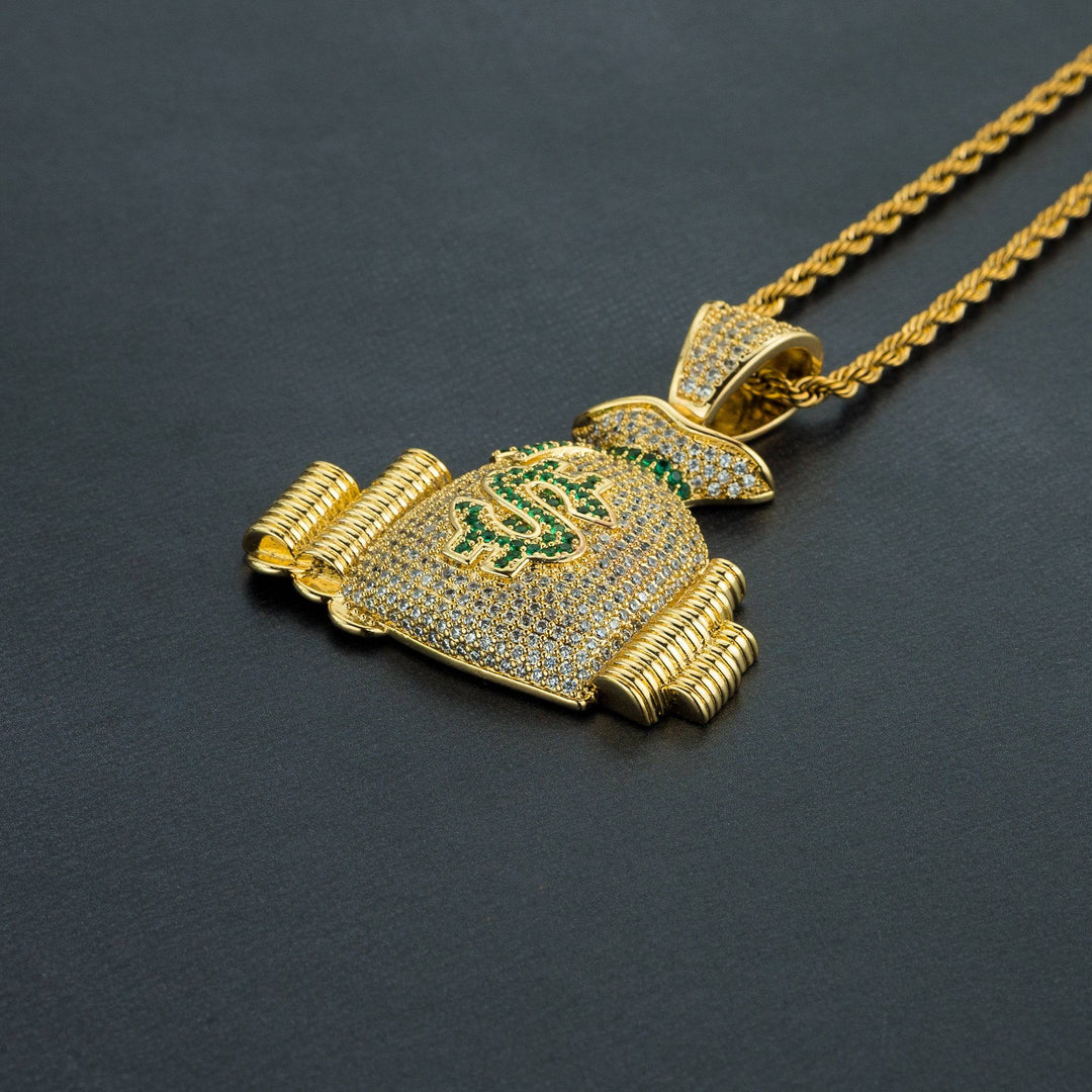 Money Stacks Pendant - ICECLIQUE JEWELRY