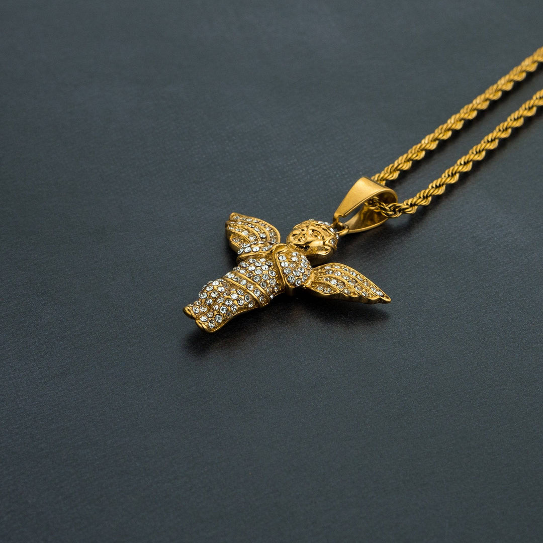 Praying Angel Pendant - ICECLIQUE JEWELRY