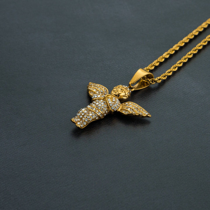 Praying Angel Pendant - ICECLIQUE JEWELRY