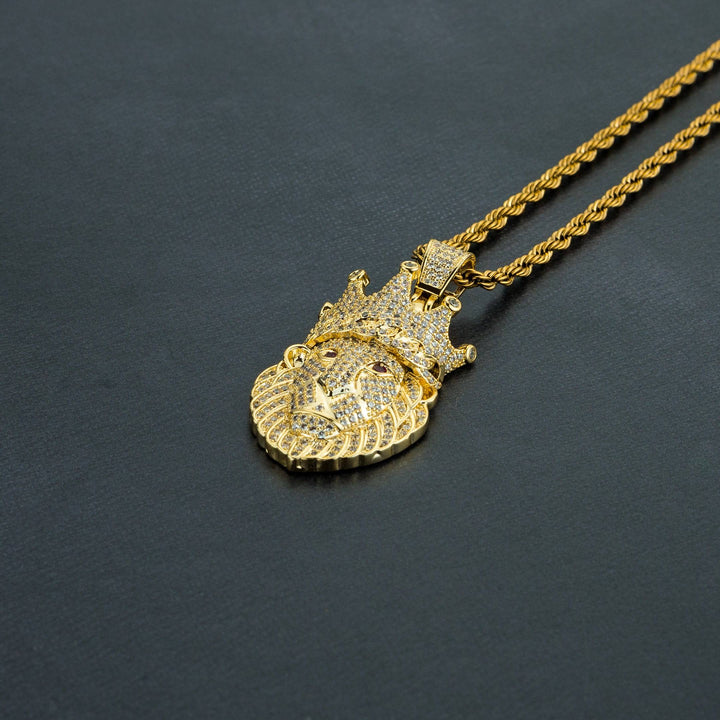 Iced Lion Pendant - ICECLIQUE JEWELRY