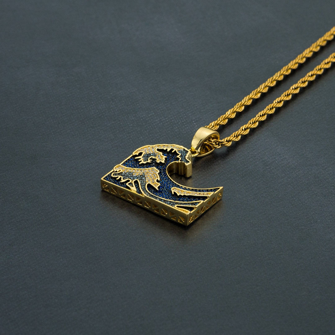 Iced Wave Pendant - ICECLIQUE JEWELRY